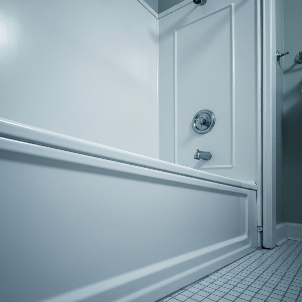 Traditional high-walled bathtub showing the difficulty and danger for seniors